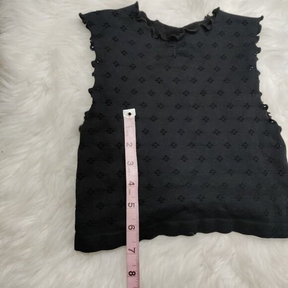 Intimately Free People Tight Fitted Whimsy Black Eyelet Sleeveless Top Size XS - Picture 9 of 10